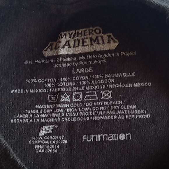 Hot Topic My Hero Academia T-Shirt Black Size L OVERHAUL - Picture 3 of 4